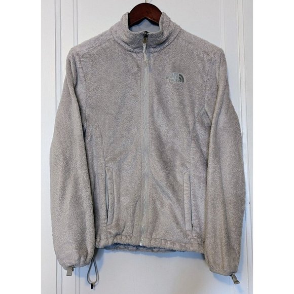 The North Face Jackets & Blazers - North Face Jacket Womens Small White Taupe Osito Fleece Faux Fur Full Zip Fuzzy
